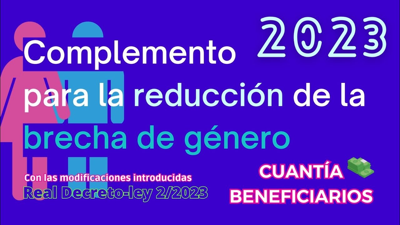 solicitar complemento para la reducción de la brecha de género