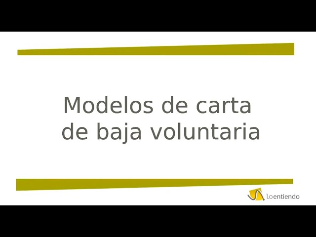 modelo baja voluntaria con preaviso word