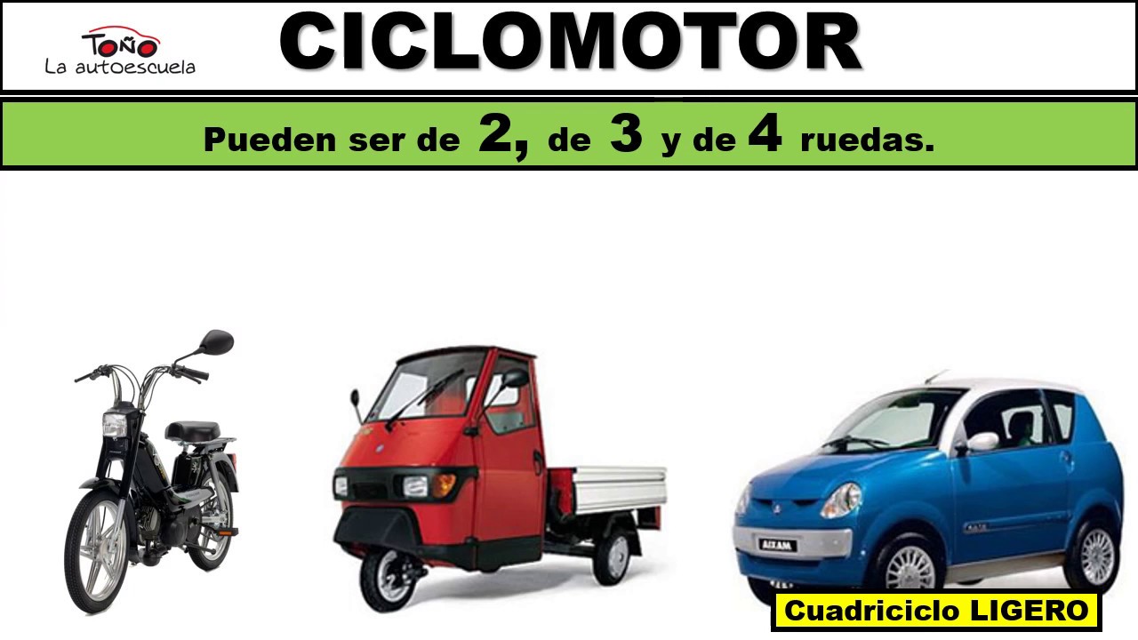 se considera un ciclomotor como un vehículo de motor